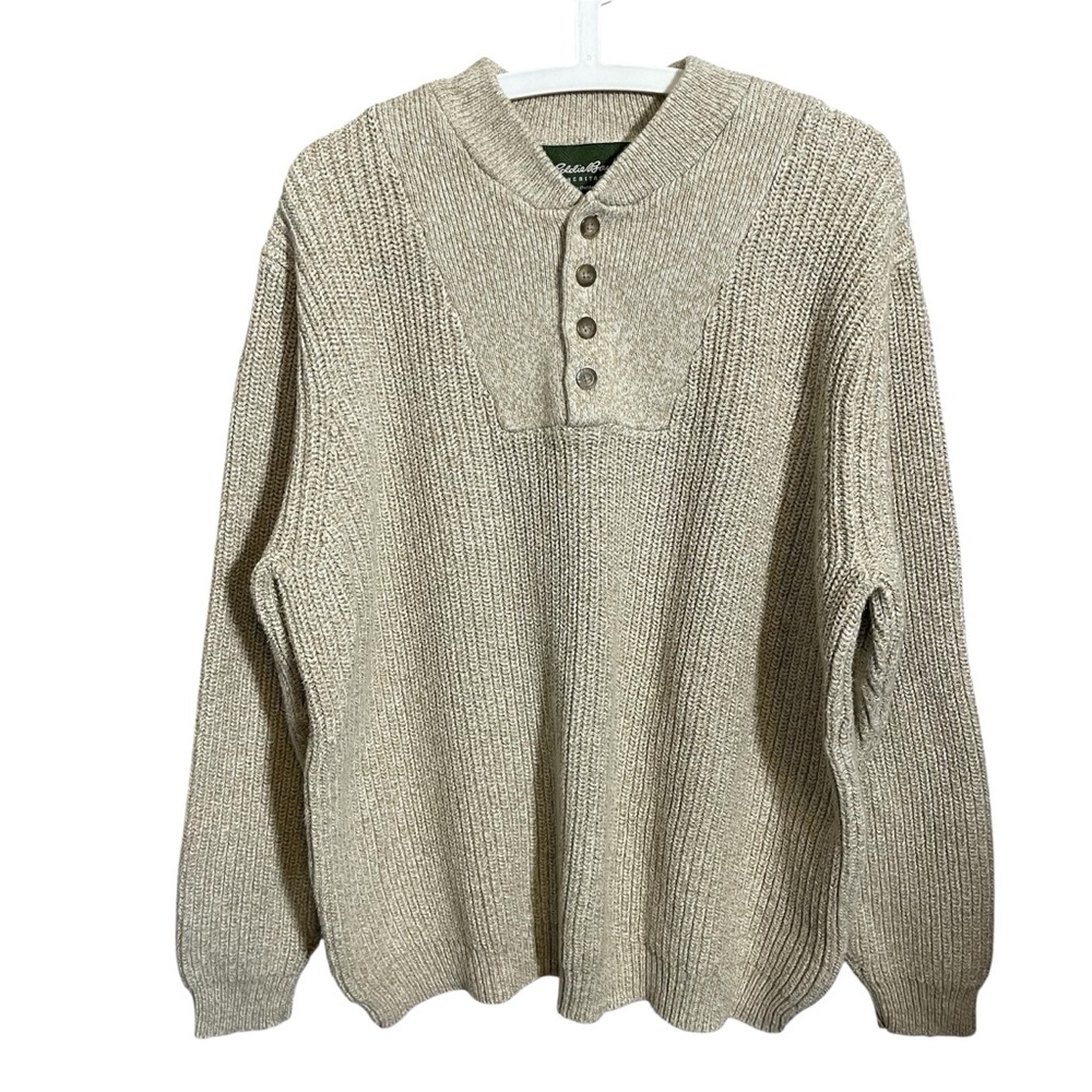 Eddie Bauer Heritage Vintage Sweater Heavy Cable Knit chunky